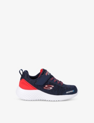 Shop Skechers Kids' Bounder Logo Woven Low-top Trainers Navy