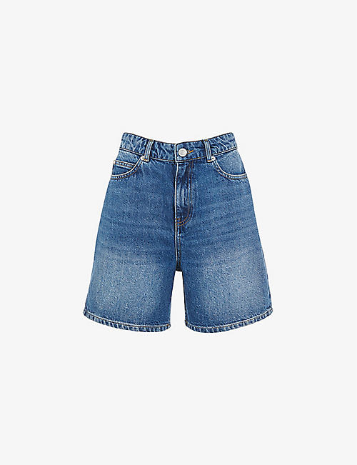 WHISTLES: Regular-fit high-rise denim shorts