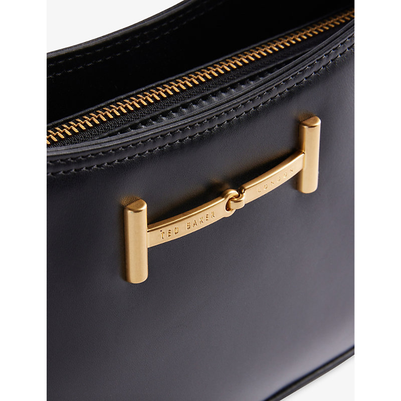 Shop Ted Baker Women's Black Edalli Leather Baguette Bag