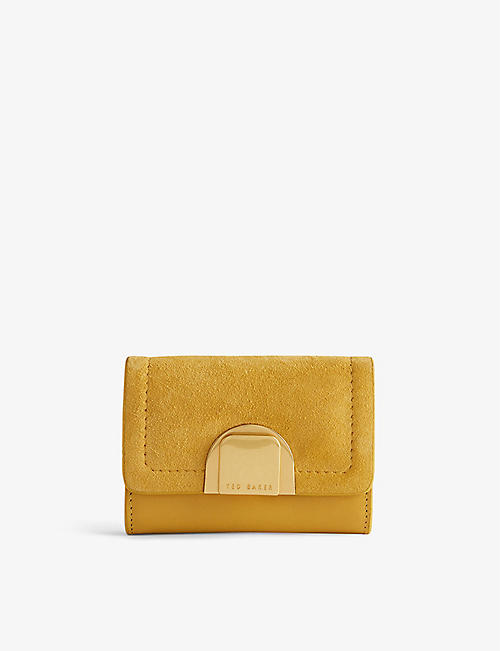 TED BAKER: Imperia lock-embellished small leather purse