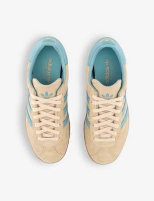 Shop Adidas Originals Adidas Womens Crystal Sand Easy Mint Gazelle 85 Suede Low-top Trainers In Crystal Sand  Easy Mint