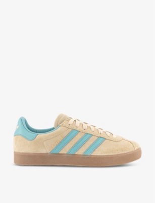 Shop Adidas Originals Adidas Womens Crystal Sand Easy Mint Gazelle 85 Suede Low-top Trainers In Crystal Sand  Easy Mint