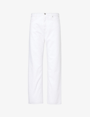 Shop Me And Em Women's White Authentic Straight-leg High-rise Jeans