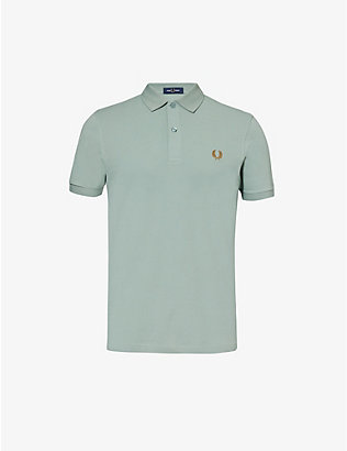 FRED PERRY: Logo-embroidered cotton-piqué polo shirt