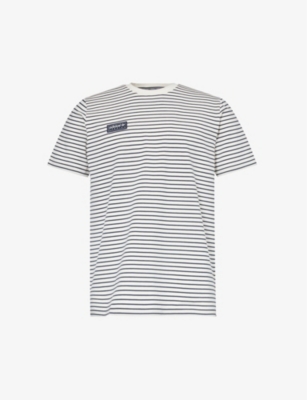Shop Adidas Statement Men's Chalk White Lytham Brand-appliqué Stretch-cotton T-shirt