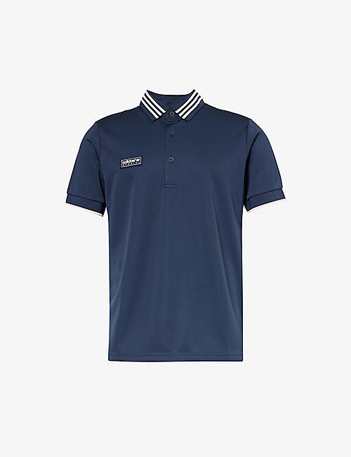 ADIDAS STATEMENT: Spezial brand-appliqué recycled-polyester polo shirt