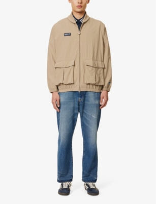 Shop Adidas Statement Men's Blanchcar Spezial Trentham Ribbed-collar Regular-fit Woven Jacket
