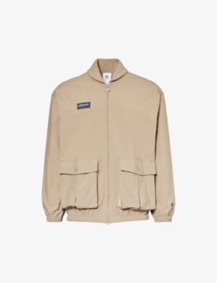Shop Adidas Statement Men's Blanchcar Spezial Trentham Ribbed-collar Regular-fit Woven Jacket