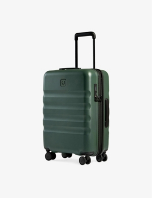 Antler Green Icon Stripe Cabin Hard-shell Polycarbonate Suitcase 55cm In Green
