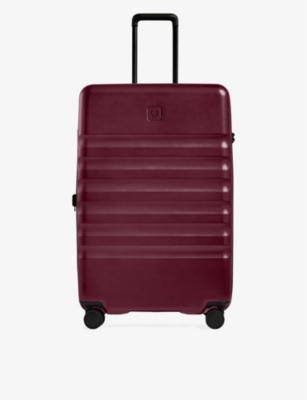 Shop Antler Heather Purple Icon Stripe Large Hard-shell Polycarbonate Suitcase 78.5cm
