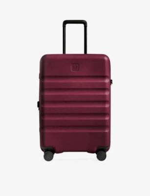 Shop Antler Heather Purple Icon Stripe Medium Shell Four-wheeled Suitcase 67cm