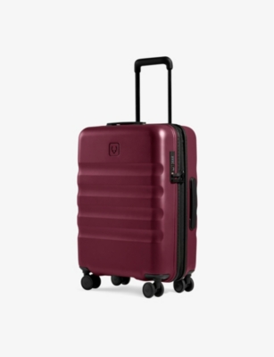 Shop Antler Heather Purple Icon Stripe Cabin Hard-shell Polycarbonate Suitcase 55cm