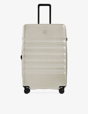 Shop Antler Taupe Icon Stripe Large Hard-shell Polycarbonate Suitcase 78.5cm