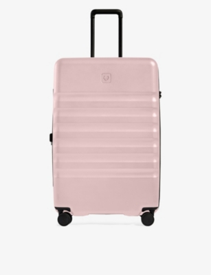 Shop Antler Moorland Pink Icon Stripe Large Hard-shell Polycarbonate Suitcase 78.5cm