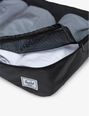 Herschel Supply Co Black Kyoto Recycled-polyester Packing Cubes Set Of Four In Black
