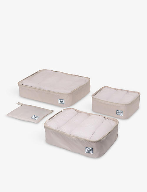 HERSCHEL SUPPLY CO: Kyoto recycled-polyester packing cubes set of four