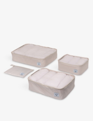 Shop Herschel Supply Co Moonbeam Kyoto Recycled-polyester Packing Cubes Set Of Four