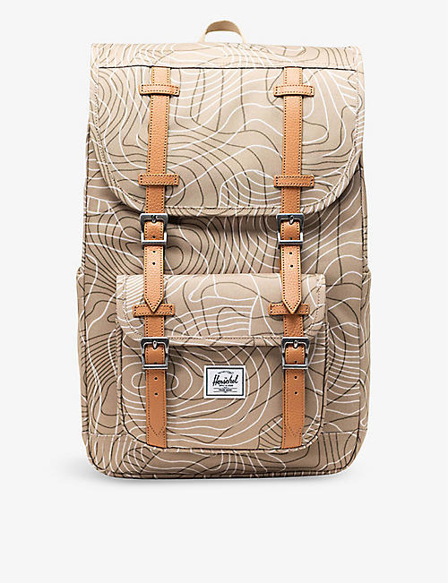 HERSCHEL SUPPLY CO: Little America graphic-print recycled-polyester backpack