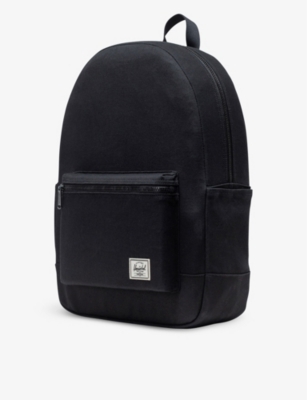HERSCHEL SUPPLY CO WOMENS BLACK PACIFIC DAYPACK COTTON-CANVAS BACKPACK 