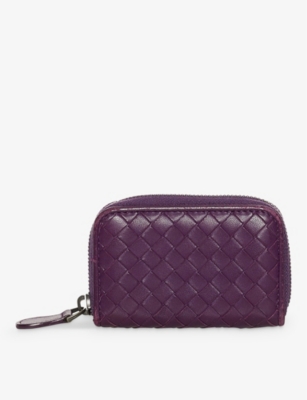 Reselfridges Womens Purple Pre-loved Bottega Veneta Leather Purse
