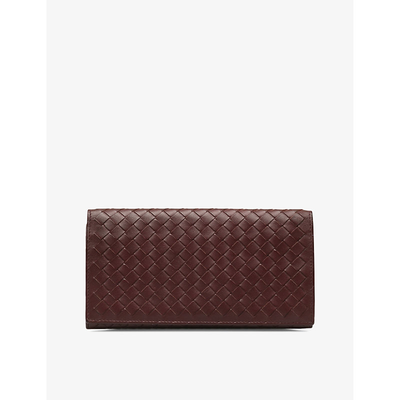 Reselfridges Womens Brown Pre-loved Bottega Veneta Leather Bifold Wallet