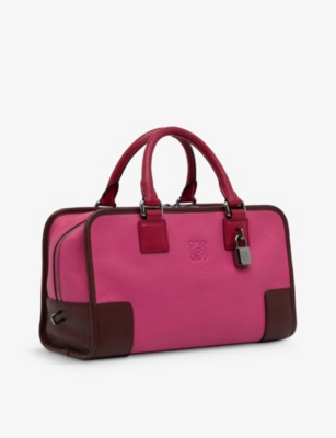 Shop Reselfridges Pink Pre-loved Loewe Amazona 28 Leather Tote Bag