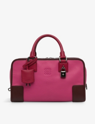 Shop Reselfridges Pink Pre-loved Loewe Amazona 28 Leather Tote Bag