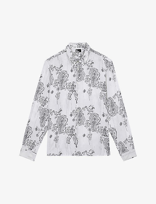 THE KOOPLES: Bandana-print straight-cut woven shirt
