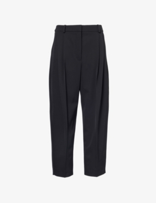 STELLA MCCARTNEY: Structured-waist cropped mid-rise stretch-wool trousers