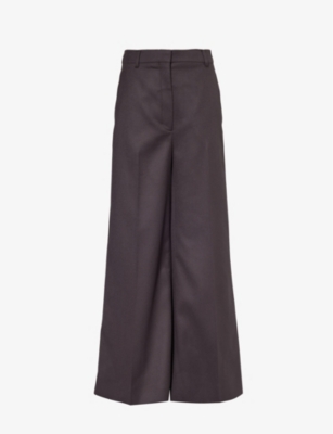 STELLA MCCARTNEY: Wide-leg high-rise wool trousers