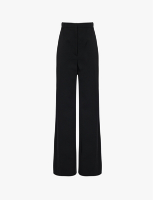 STELLA MCCARTNEY: Wide-leg high-rise wool-blend trousers