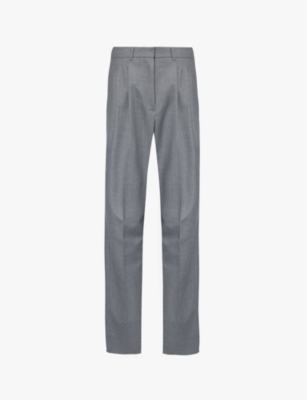 STELLA MCCARTNEY: Straight-leg high-rise wool-flannel trousers