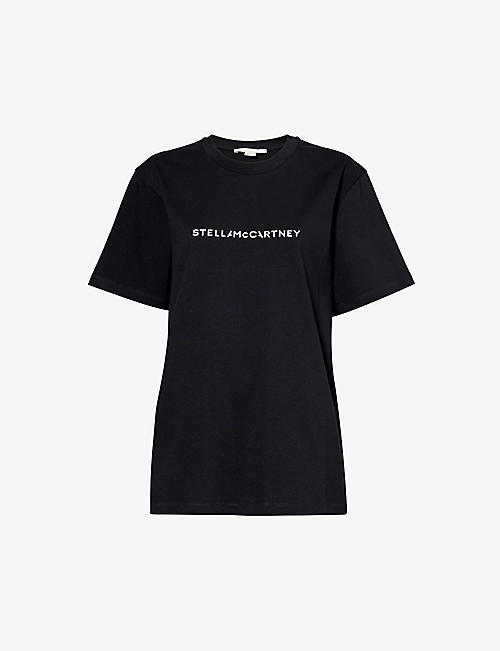 STELLA MCCARTNEY: Stella Iconics brand-print cotton-jersey T-shirt