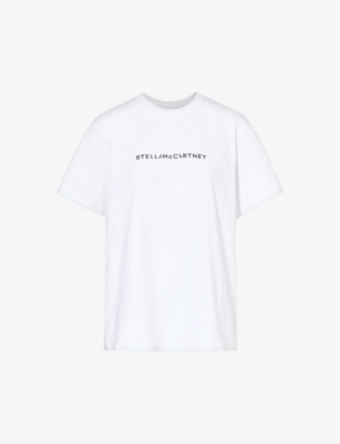 STELLA MCCARTNEY: Stella Iconics brand-print cotton-jersey T-shirt