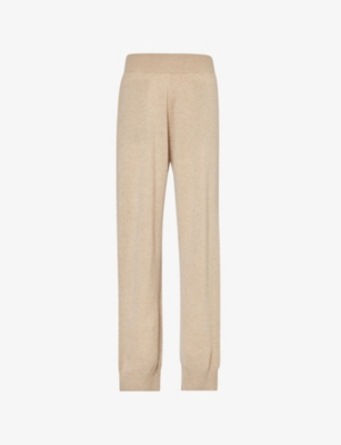 STELLA MCCARTNEY: Relaxed-fit high-rise cashmere and wool-blend jogging bottoms