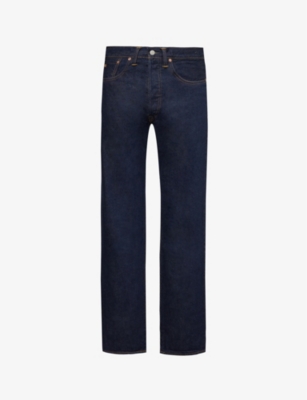 Shop Rrl Men's Once Washed 3 Straight-leg Mid-rise Regular-fit Jeans