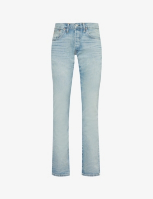 RRL: Straight-leg mid-rise slim-fit jeans