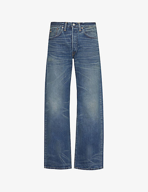 RRL: Straight-leg mid-rise regular-fit jeans