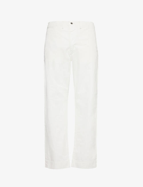RRL: Straight-leg mid-rise cotton chino trousers