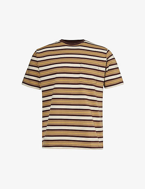 BEAMS PLUS: Pocket Tee striped cotton-jersey T-shirt