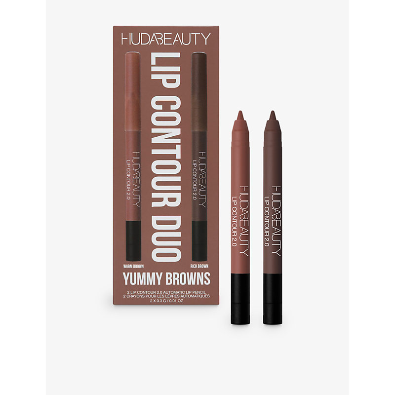 Huda Beauty Warm Brown Lip Contour Duo Yummy Browns Gift Set