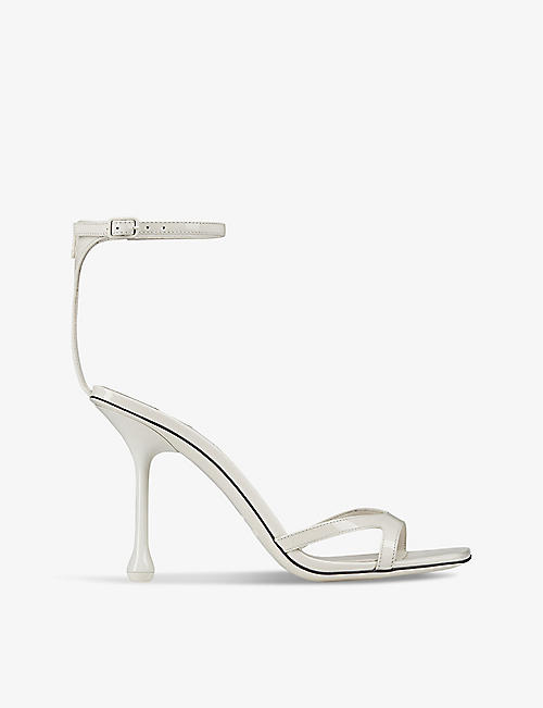 JIMMY CHOO: Ixia 95 patent-leather heeled sandals