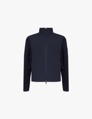 TOMMY HILFIGER: Brand-appliqué quilted-panel recycled-polyester jacket