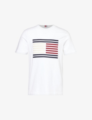 TOMMY HILFIGER: Logo-print cotton-jersey T-shirt