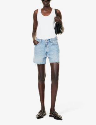 Shop Rag & Bone Women's Solanajewe Solana Rhinestone-embellished Denim Shorts