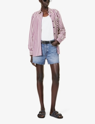 Shop Rag & Bone Womens Noelle Noelle High-rise Denim Shorts