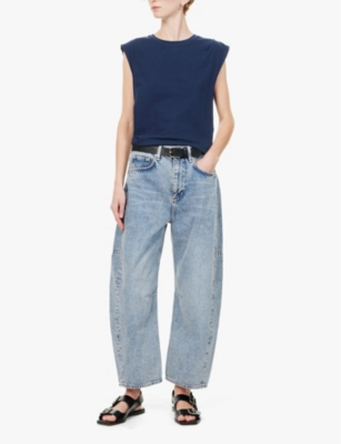 Rag & Bone Womens Harmony Charlie Wide-leg High-rise Jeans In Blue