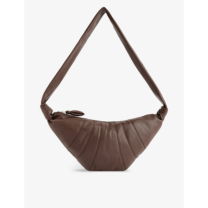 Lemaire Womens Pecan Brown Croissant Medium Leather Cross-body Bag