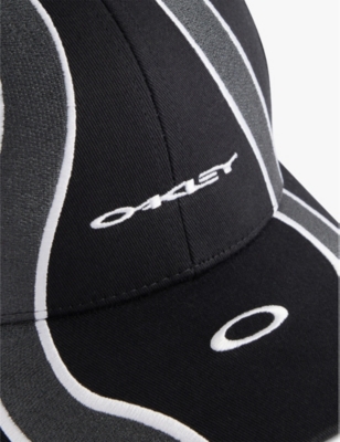 OAKLEY MENS BLACKOUT BRAND-EMBROIDERED COTTON-BLEND TWILL BASEBALL CAP 
