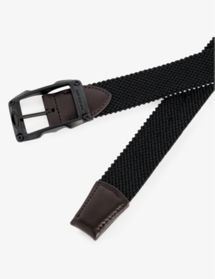 Shop Oakley Men's Blackout Reversible Logo-embellished Woven Belt